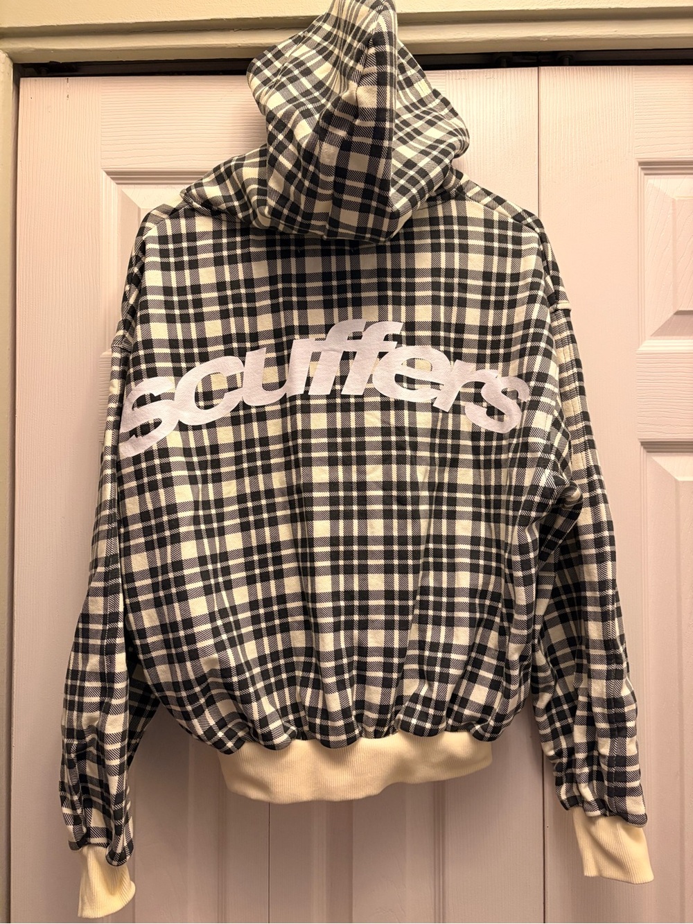 Scuffers Plaid Zip Up Hoodie New Without Tags